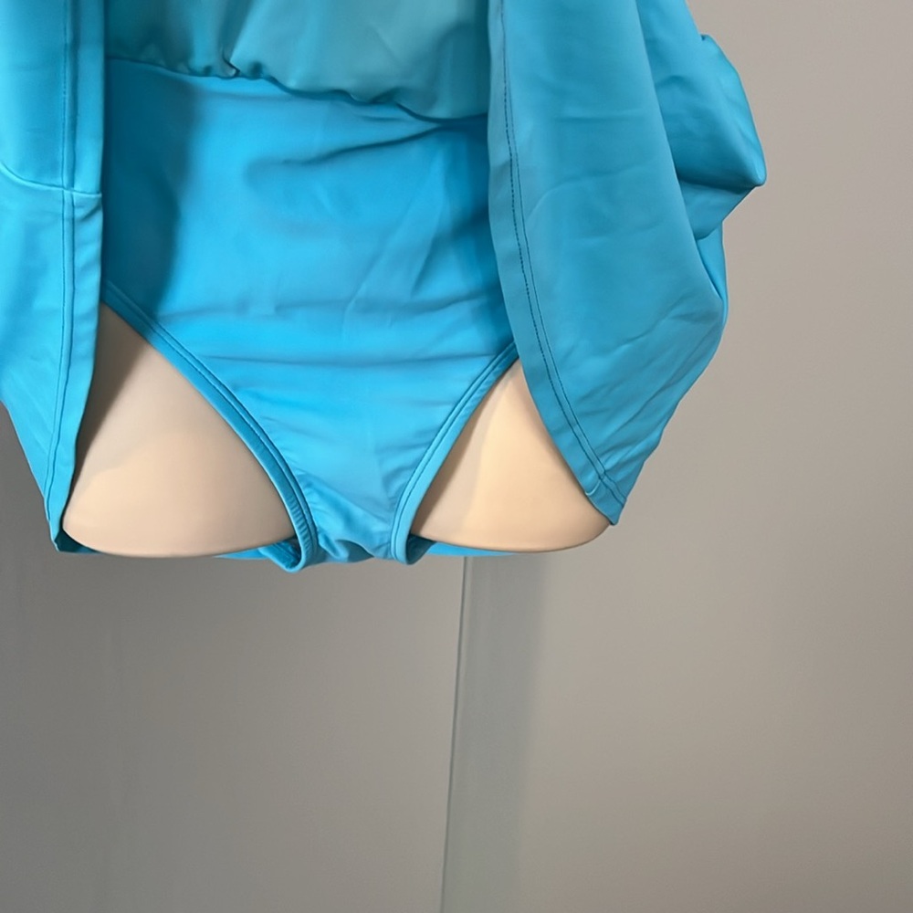 Turquoise Swim Dress - Picture 4 of 6